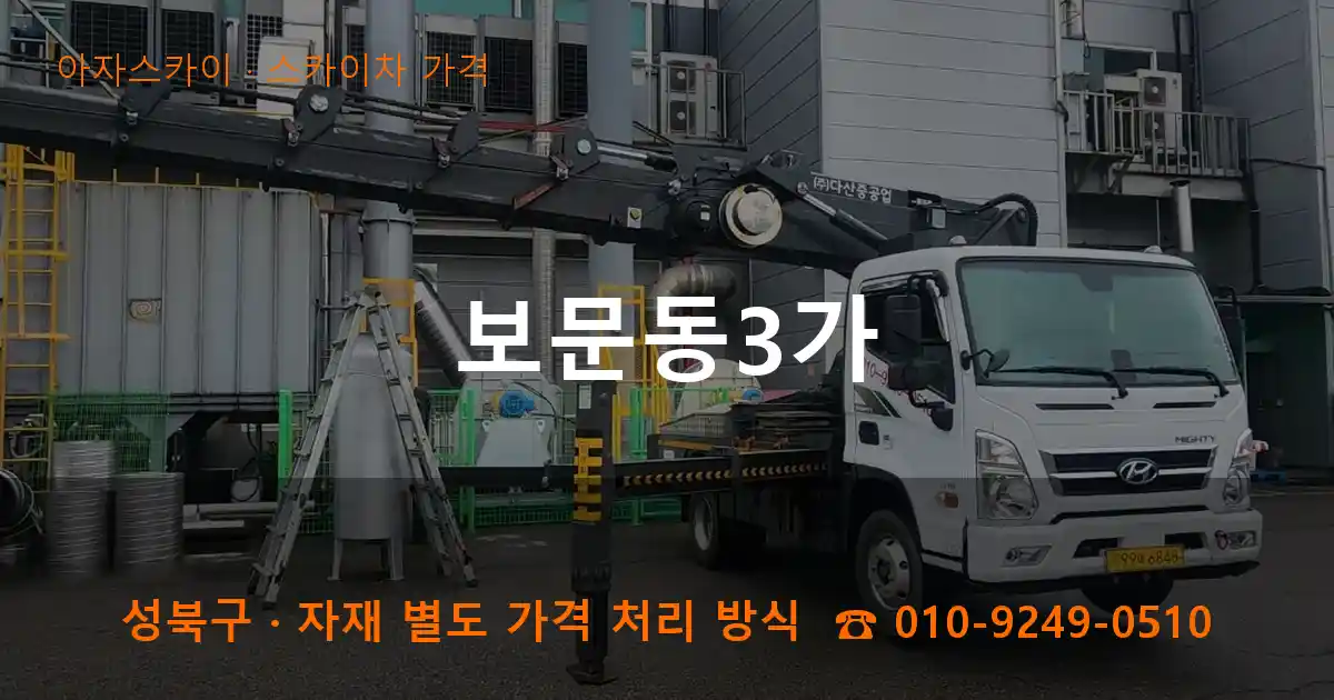 성북구 보문동3가 스카이차 가격 작업