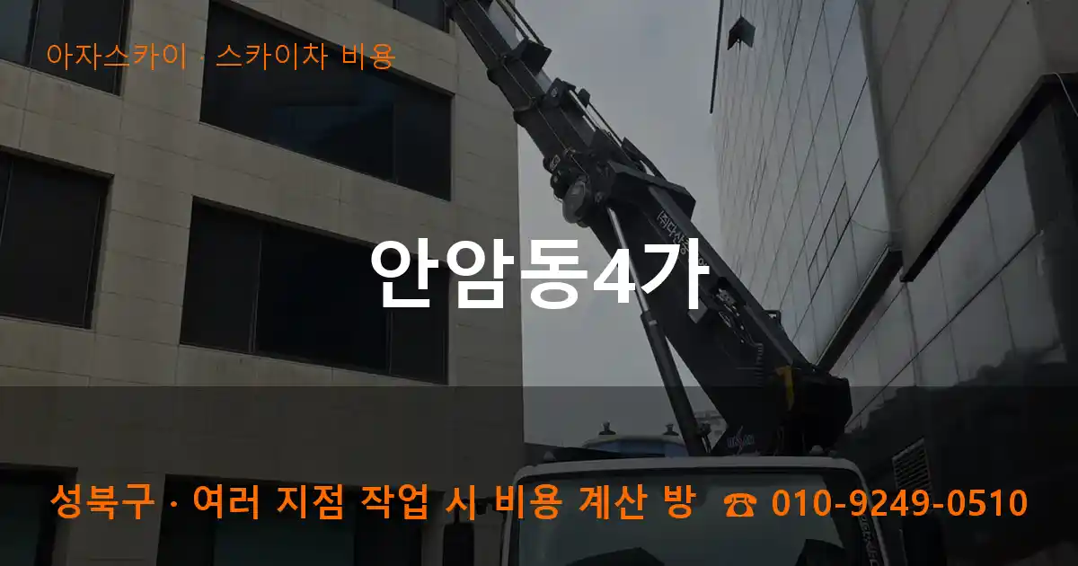 성북구 안암동4가 스카이차 비용 작업