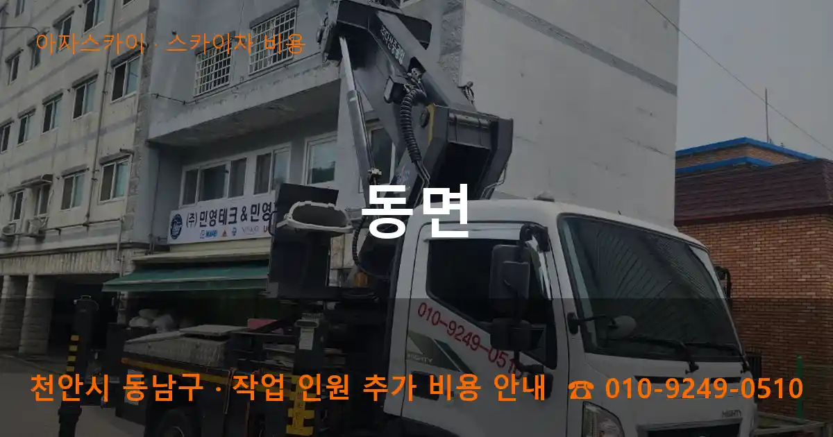 천안 동남구 동면 스카이차 비용 작업