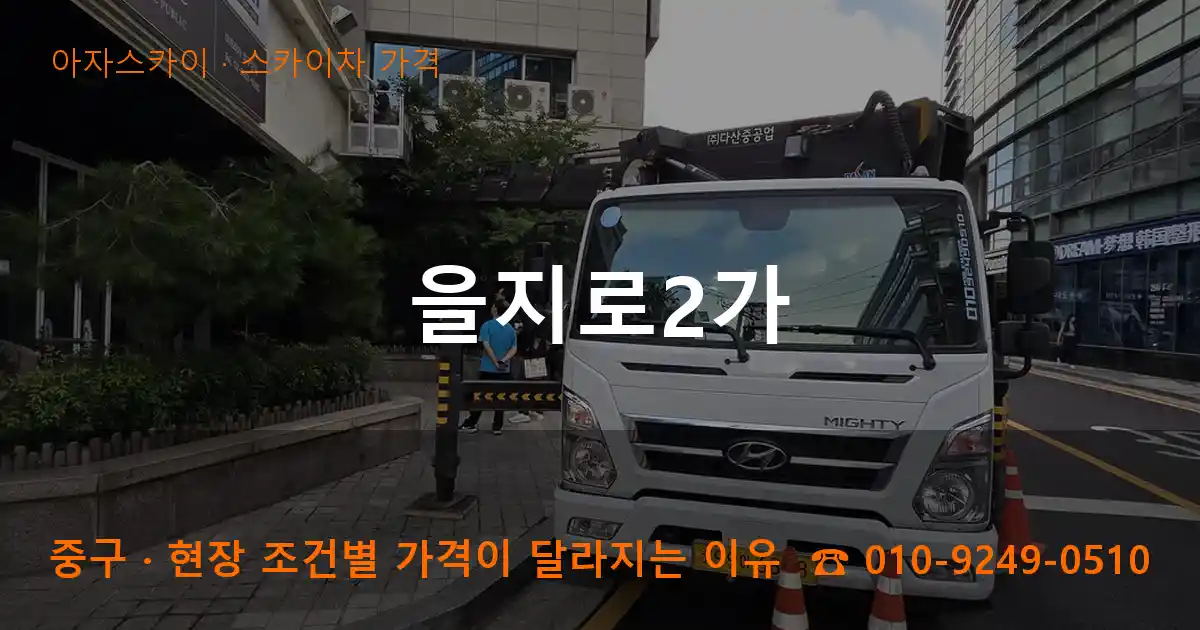 중구 을지로2가 스카이차 가격 작업