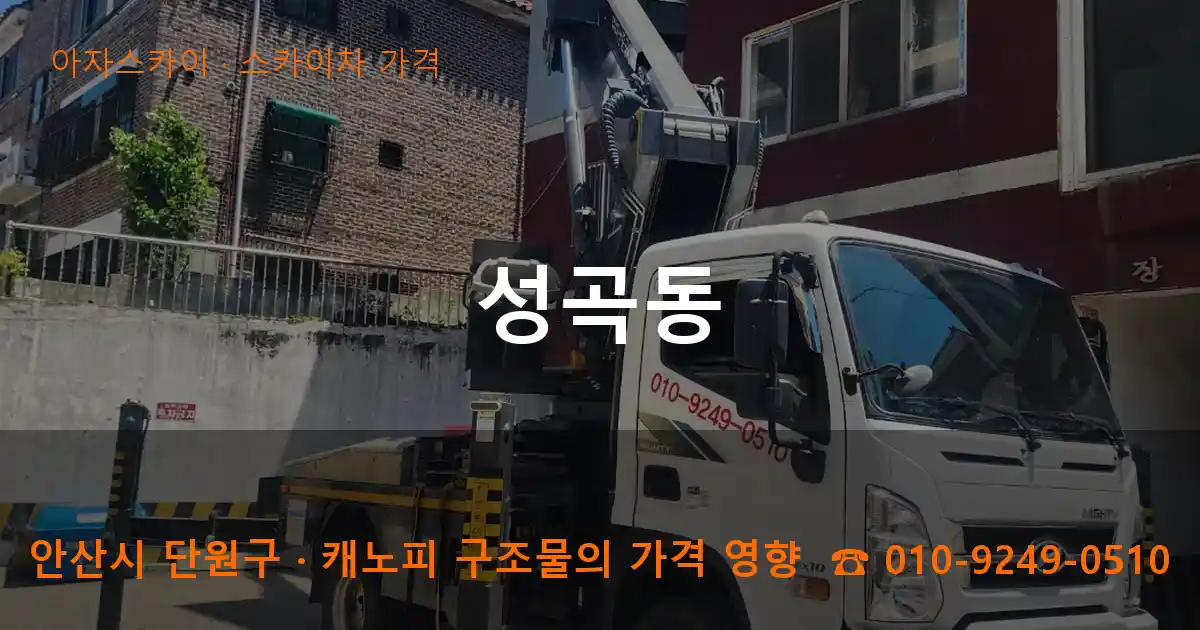 안산시 단원구 성곡동 스카이차 가격 작업